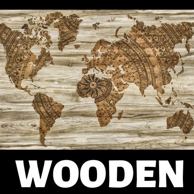 Wooden Map Wall Art by BestWorldMapWallArt.com