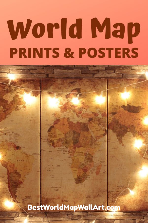 World Map POSTERS by BestWorldMapWallArt.com