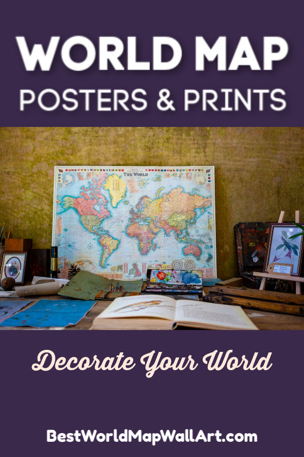 World Map Prints by BestWorldMapWallArt.com